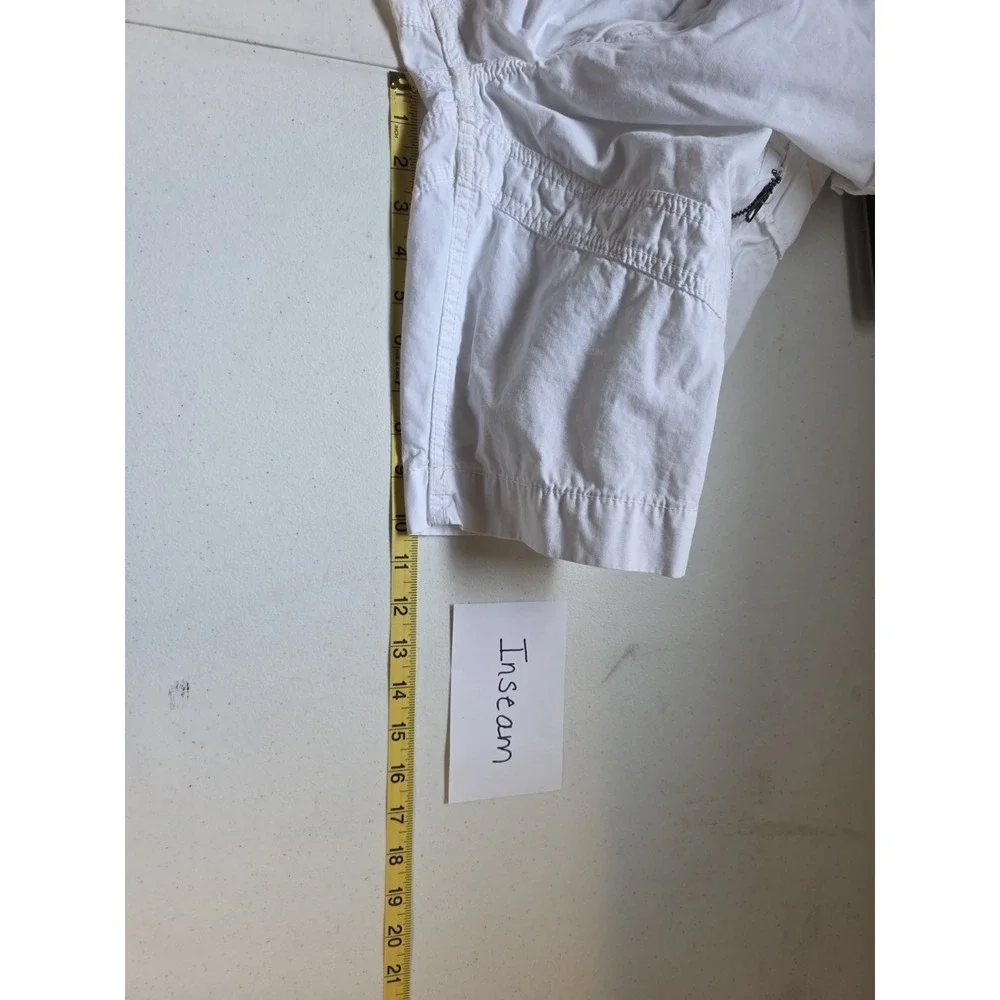 Polo Ralph Lauren Mens 36 Cargo Shorts White Cotton Multi Pocket Outdoor Utility